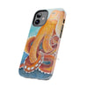 Red Pacific Octopus Watercolor Ink Art Mate Tough Phone Cases Case