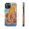 Red Pacific Octopus Watercolor Ink Art Mate Tough Phone Cases Iphone 13 Case