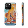 Red Pacific Octopus Watercolor Ink Art Mate Tough Phone Cases Iphone 13 Pro Case