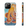 Red Pacific Octopus Watercolor Ink Art Mate Tough Phone Cases Iphone 13 Pro Max Case