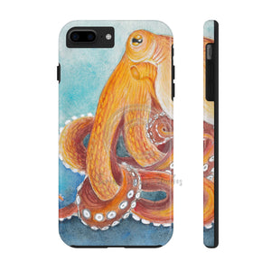 Red Pacific Octopus Watercolor Ink Art Mate Tough Phone Cases Iphone 7 Plus 8 Case