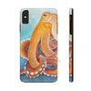 Red Pacific Octopus Watercolor Ink Art Mate Tough Phone Cases Iphone Xs Max Case
