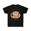 Red Panda Bear Ink Art Dark Unisex Ultra Cotton Tee Black / S T-Shirt