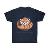 Red Panda Bear Ink Art Dark Unisex Ultra Cotton Tee Navy / S T-Shirt