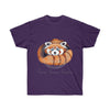 Red Panda Bear Ink Art Dark Unisex Ultra Cotton Tee Purple / S T-Shirt