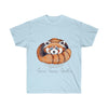 Red Panda Bear Ink Art Ultra Cotton Tee Light Blue / S T-Shirt