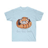 Red Panda Bear Ink Art Ultra Cotton Tee Light Blue / S T-Shirt