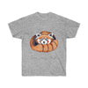 Red Panda Bear Ink Art Ultra Cotton Tee Sport Grey / S T-Shirt