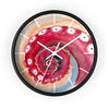 Red Tentacle Octopus Watercolor Ink Art Wall Clock Black / White 10 Home Decor