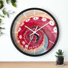 Red Tentacle Octopus Watercolor Ink Art Wall Clock Home Decor