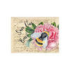 Save Our Bees! Bumble Bee Watercolor Peony Art Ceramic Photo Tile Home Decor