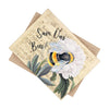 Save Our Bees! Bumble Bee White Peony Music Art Ceramic Photo Tile Home Decor