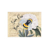 Save Our Bees! Bumble Bee White Peony Music Art Ceramic Photo Tile Home Decor