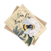 Save Our Bees! Bumble Bee White Peony Music Art Ceramic Photo Tile Home Decor