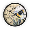 Save Our Bees Music Vintage Watercolor Art Wall Clock Black / 10 Home Decor