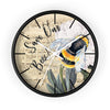 Save Our Bees Music Vintage Watercolor Art Wall Clock Black / White 10 Home Decor