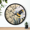 Save Our Bees Music Vintage Watercolor Art Wall Clock Home Decor
