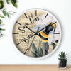 Save Our Bees Music Vintage Watercolor Art Wall Clock Home Decor