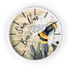 Save Our Bees Music Vintage Watercolor Art Wall Clock White / 10 Home Decor