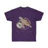 Save The Sea Turtles Art Dark Unisex Ultra Cotton Tee Purple / S T-Shirt