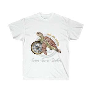 Save The Sea Turtles Art Ultra Cotton Tee White / S T-Shirt
