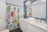 Sea Life Vintage Map Chic Beige Shower Curtain Home Decor