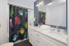 Sea Life Vintage Map Chic Indigo Shower Curtain Home Decor