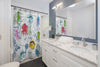 Sea Life Vintage Map Chic White Shower Curtain Home Decor