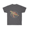 Sea Turtle Art Dark Unisex Ultra Cotton Tee Charcoal / S T-Shirt