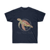 Sea Turtle Art Dark Unisex Ultra Cotton Tee Navy / S T-Shirt