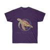 Sea Turtle Art Dark Unisex Ultra Cotton Tee Purple / S T-Shirt