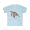 Sea Turtle Art Ultra Cotton Tee Light Blue / S T-Shirt
