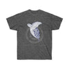Sea Turtle Blue Purple Ink Watercolor Art Dark Unisex Ultra Cotton Tee Heather / S T-Shirt