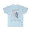 Sea Turtle Blue Purple Ink Watercolor Art Ultra Cotton Tee Light / S T-Shirt