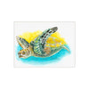 Sea Turtle Watercolor Art Ceramic Photo Tile 6 × 8 / Matte Home Decor