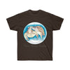 Sea Turtles Love Blue Cameo Watercolor Art Dark Unisex Ultra Cotton Tee Chocolate / S T-Shirt