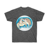 Sea Turtles Love Blue Cameo Watercolor Art Dark Unisex Ultra Cotton Tee Heather / S T-Shirt