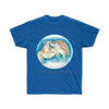 Sea Turtles Love Blue Cameo Watercolor Art Dark Unisex Ultra Cotton Tee Royal / S T-Shirt
