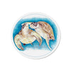 Sea Turtles Love Cameo Watercolor Art Die-Cut Magnets 4 X / 1 Pc Home Decor
