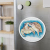 Sea Turtles Love Cameo Watercolor Art Die-Cut Magnets Home Decor