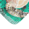Sea Turtles Vintage Map Teal Ii Watercolor Bath Mat Home Decor