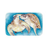 Sea Turtles Watercolor Art Blue Bath Mat Large 34X21 Home Decor