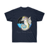 Seahorse Bat Whimsical Fantasy Ink Art Dark Unisex Ultra Cotton Tee Navy / S T-Shirt