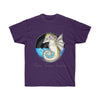 Seahorse Bat Whimsical Fantasy Ink Art Dark Unisex Ultra Cotton Tee Purple / S T-Shirt