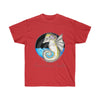 Seahorse Bat Whimsical Fantasy Ink Art Dark Unisex Ultra Cotton Tee Red / S T-Shirt