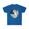 Seahorse Bat Whimsical Fantasy Ink Art Dark Unisex Ultra Cotton Tee Royal / S T-Shirt
