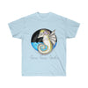 Seahorse Bat Whimsical Fantasy Ink Art Ultra Cotton Tee Light Blue / S T-Shirt