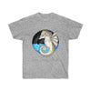 Seahorse Bat Whimsical Fantasy Ink Art Ultra Cotton Tee Sport Grey / S T-Shirt