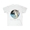 Seahorse Bat Whimsical Fantasy Ink Art Ultra Cotton Tee White / S T-Shirt