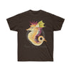 Seahorse Lady Orange Magenta Art Dark Unisex Ultra Cotton Tee Chocolate / S T-Shirt